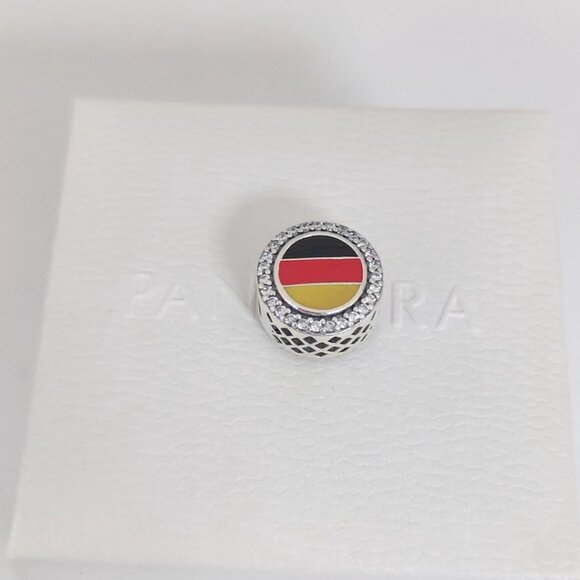 Pandora Germany Flag Bead Charm Exclusive Travel Pendant S925 Silver with box - Picture 3 of 9